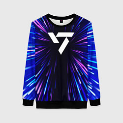 Свитшот женский Seventeen neon energy, цвет: 3D-черный