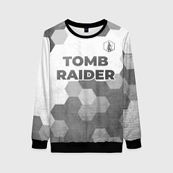 Свитшот женский Tomb Raider - white gradient посередине, цвет: 3D-черный