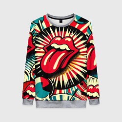 Женский свитшот Logo of the Rolling Stones - pop art