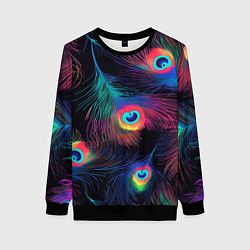 Женский свитшот Павлиньи перья - разные оттенки