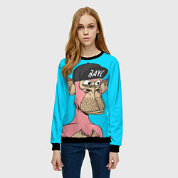 Свитшот женский NFT pink ape, цвет: 3D-черный — фото 2