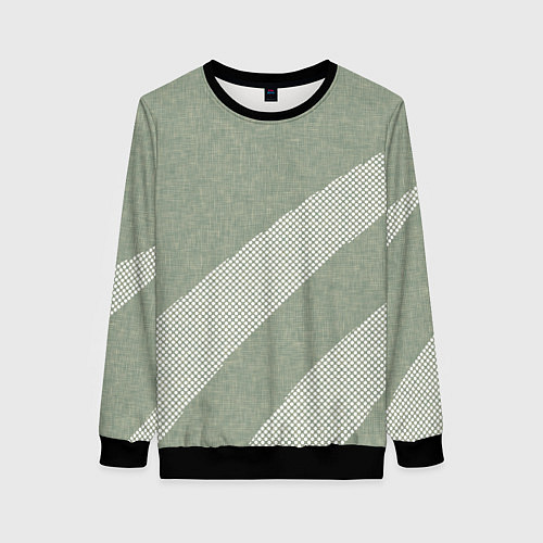 Женский свитшот Светлый серо-зелёный абстрактный / 3D-Черный – фото 1