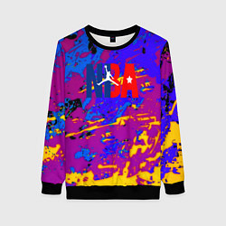 Свитшот женский NBA краски неон, цвет: 3D-черный
