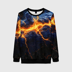 Женский свитшот Молнии в разбитом небе