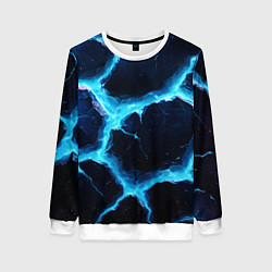 Женский свитшот Голубая потертая текстура с разломом