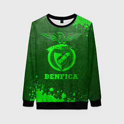 Свитшот женский Benfica - green gradient, цвет: 3D-черный