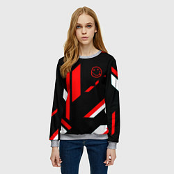 Свитшот женский Nirvana текстура полосы, цвет: 3D-меланж — фото 2