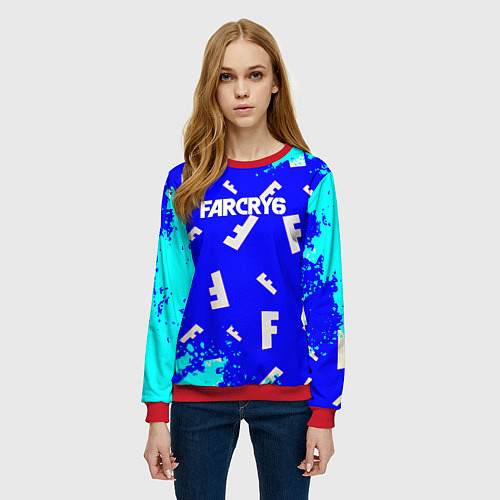 Женский свитшот Farcry 6 pattern / 3D-Красный – фото 3