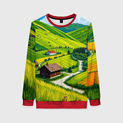 Женский свитшот Русская душа и поле