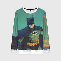 Свитшот женский Злой Бэтмен, цвет: 3D-белый