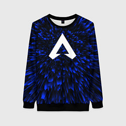 Свитшот женский Apex Legends blue energy, цвет: 3D-черный