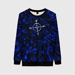 Свитшот женский Megadeth blue energy, цвет: 3D-черный