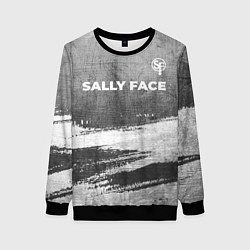 Свитшот женский Sally Face - grey gradient посередине, цвет: 3D-черный