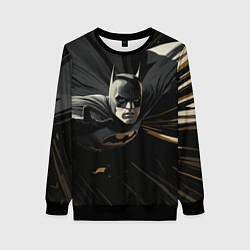 Свитшот женский Бэтмен черный плащ, цвет: 3D-черный