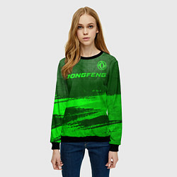 Свитшот женский Dongfeng - green gradient посередине, цвет: 3D-черный — фото 2