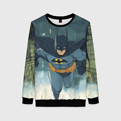 Свитшот женский Бэтмен старый стиль, цвет: 3D-черный