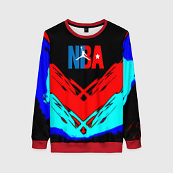Свитшот женский NBA краски геометрия, цвет: 3D-красный