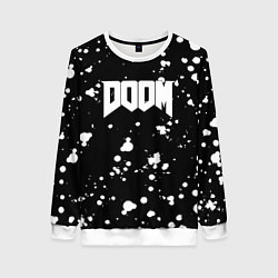 Свитшот женский Doom белые краски всплеск, цвет: 3D-белый