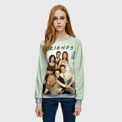 Свитшот женский Американский сериал - Друзья, цвет: 3D-меланж — фото 2