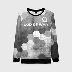 Свитшот женский God of War - grey gradient посередине, цвет: 3D-черный
