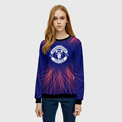 Свитшот женский Manchester United red energy, цвет: 3D-черный — фото 2