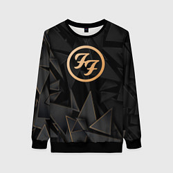 Свитшот женский Foo Fighters golden poly, цвет: 3D-черный