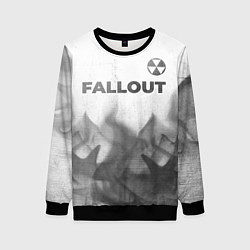 Свитшот женский Fallout - white gradient посередине, цвет: 3D-черный