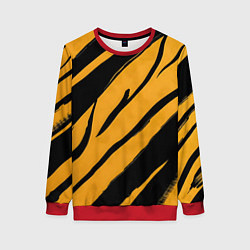 Свитшот женский Тигровый раскрас, цвет: 3D-красный