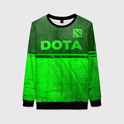 Свитшот женский Dota - green gradient посередине, цвет: 3D-черный