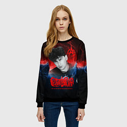 Свитшот женский Сектор газа Юрий Хой, цвет: 3D-черный — фото 2