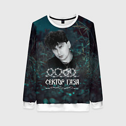 Свитшот женский Сектор газа ночной фон, цвет: 3D-белый