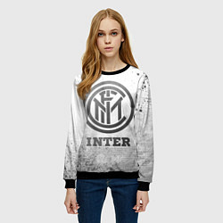 Свитшот женский Inter - white gradient, цвет: 3D-черный — фото 2