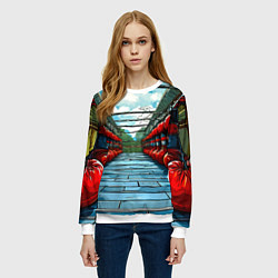 Свитшот женский Зал Муай Тай, цвет: 3D-белый — фото 2