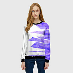 Свитшот женский Color white purple, цвет: 3D-черный — фото 2