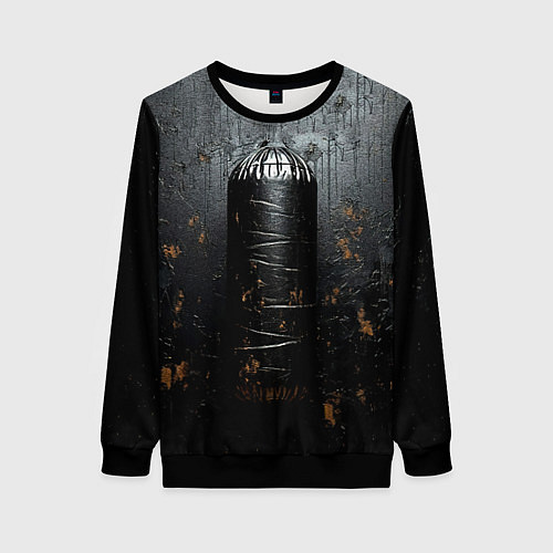 Женский свитшот Черная боксерская груша / 3D-Черный – фото 1