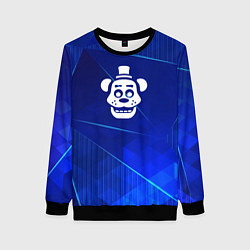 Свитшот женский FNAF blue poly, цвет: 3D-черный