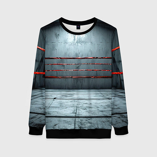 Женский свитшот Серый ринг / 3D-Черный – фото 1