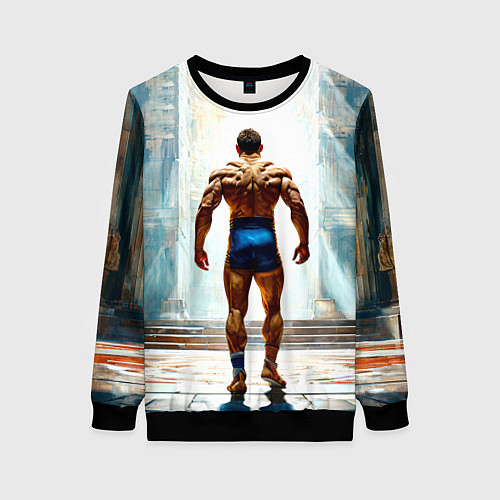 Женский свитшот Греко-римский борец / 3D-Черный – фото 1