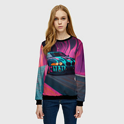 Свитшот женский БМВ граффити стиль, цвет: 3D-черный — фото 2
