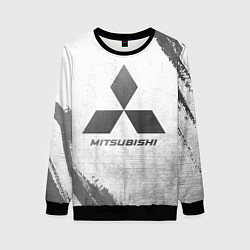 Свитшот женский Mitsubishi - white gradient, цвет: 3D-черный
