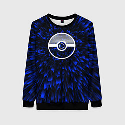 Свитшот женский Pokemon blue energy, цвет: 3D-черный