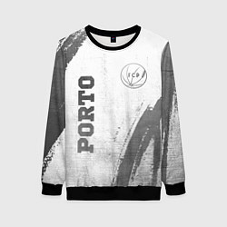 Свитшот женский Porto - white gradient вертикально, цвет: 3D-черный