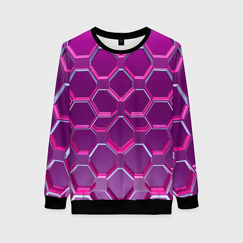 Женский свитшот Розовый бронежилет / 3D-Черный – фото 1