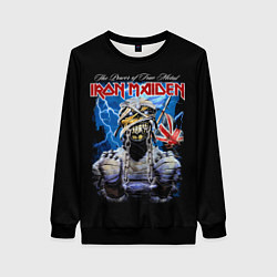 Свитшот женский Powerslave Iron Maiden - мумия, цвет: 3D-черный