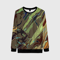 Женский свитшот Абстракция тон хаки