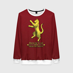 Свитшот женский House cat, цвет: 3D-белый