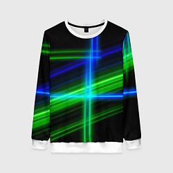 Свитшот женский Color blue black green, цвет: 3D-белый