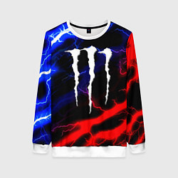 Свитшот женский Monster energy молнии неон, цвет: 3D-белый