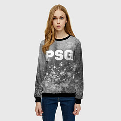 Свитшот женский PSG - grey gradient посередине, цвет: 3D-черный — фото 2