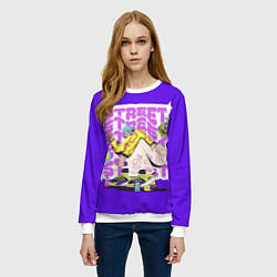 Свитшот женский Street Y2K girl violet, цвет: 3D-белый — фото 2